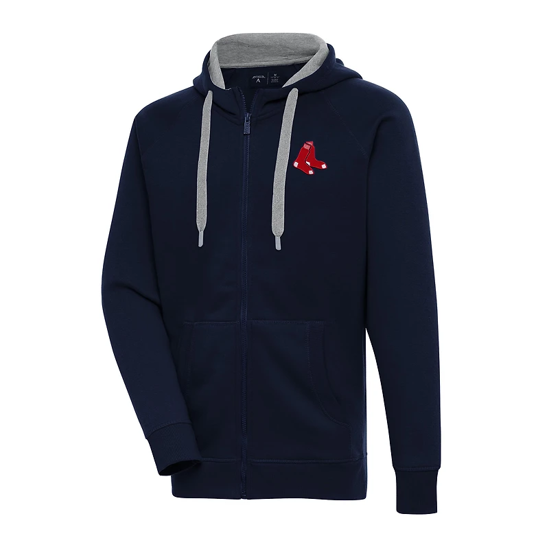 Men's Antigua Navy Boston Red Sox Big & Tall Victory Full-Zip Hoodie Jacket