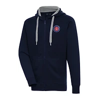 Men's Antigua Navy Chicago Cubs Big & Tall Victory Full-Zip Hoodie Jacket