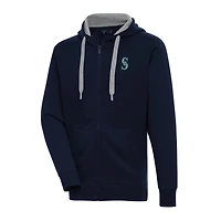 Men's Antigua Navy Seattle Mariners Big & Tall Victory Full-Zip Hoodie Jacket