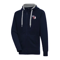 Men's Antigua Navy Cleveland Guardians Big & Tall Victory Full-Zip Hoodie Jacket