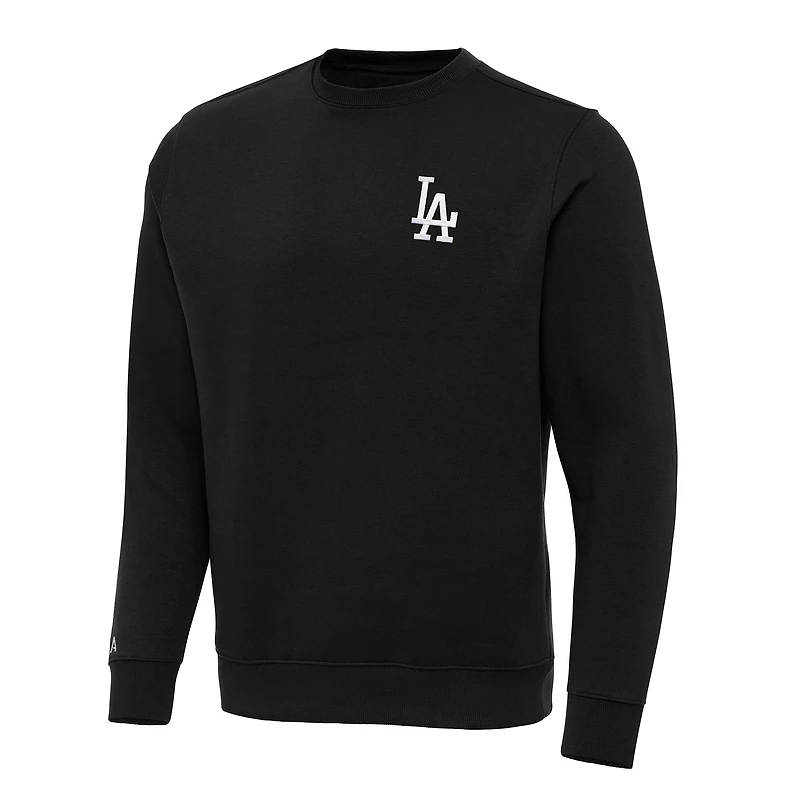 Men's Antigua Black Los Angeles Dodgers Big & Tall Victory Pullover Sweatshirt