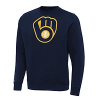 Men's Antigua Navy Milwaukee Brewers Big & Tall Victory Pullover Sweatshirt