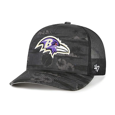 Men's '47 Black Baltimore Ravens Fiji Trucker Adjustable Hat