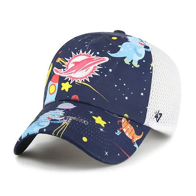 Youth '47  Navy Miami Dolphins Space Dino Adjustable Trucker Hat