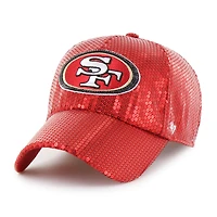 Women's '47  Red San Francisco 49ers Dazzle Clean Up Adjustable Hat