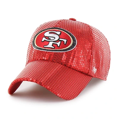 Women's '47  Red San Francisco 49ers Dazzle Clean Up Adjustable Hat