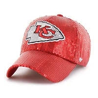 Women's '47  Red Kansas City Chiefs Dazzle Clean Up Adjustable Hat