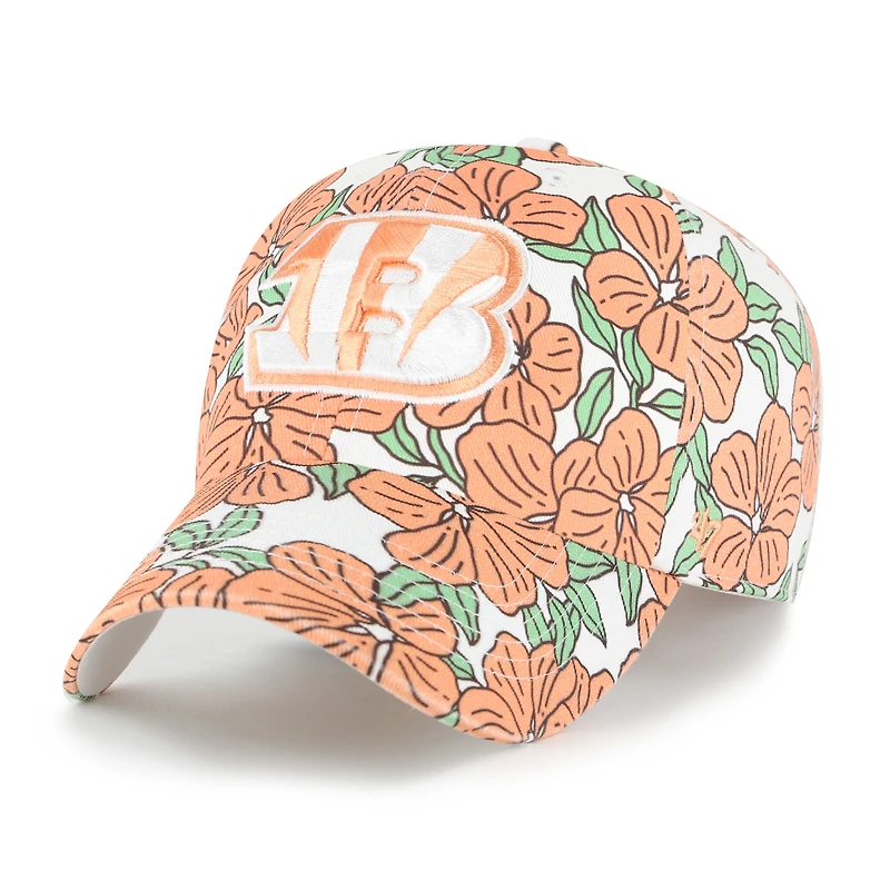 Women's '47 White Cincinnati Bengals Florentina Clean Up Adjustable Hat