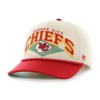 Men's '47  Cream Kansas City Chiefs Pomona Rope Adjustable Hitch Hat