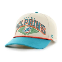 Men's '47  Cream Miami Dolphins Pomona Rope Adjustable Hitch Hat