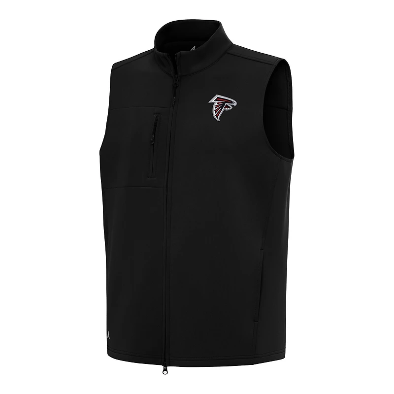Men's Antigua Black Atlanta Falcons Demand Full-Zip Vest