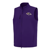 Men's Antigua Purple Baltimore Ravens Demand Full-Zip Vest