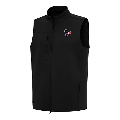 Men's Antigua Black Houston Texans Demand Full-Zip Vest
