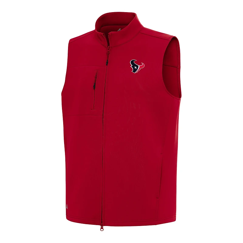 Men's Antigua Red Houston Texans Demand Full-Zip Vest