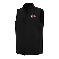 Men's Antigua Black Kansas City Chiefs Demand Full-Zip Vest