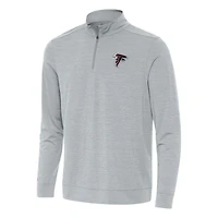 Men's Antigua Heather Gray Atlanta Falcons Bright Quarter-Zip Top