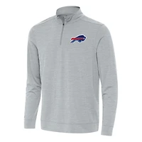 Men's Antigua Heather Buffalo Bills Bright Quarter-Zip Top