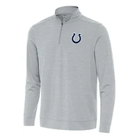 Men's Antigua Heather Gray Indianapolis Colts Bright Quarter-Zip Top