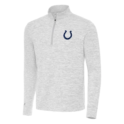 Men's Antigua Gray Indianapolis Colts Cause Quarter-Zip Top