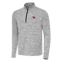 Men's Antigua Charcoal Kansas City Chiefs Cause Quarter-Zip Top