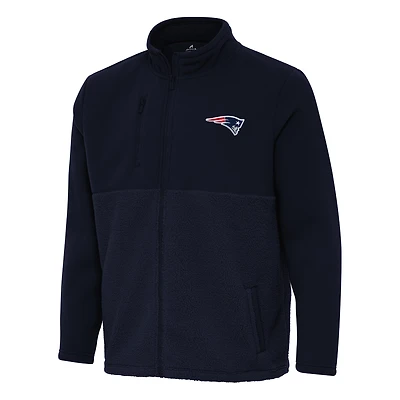 Men's Antigua Navy New England Patriots Daily Fused Full-Zip Jacket