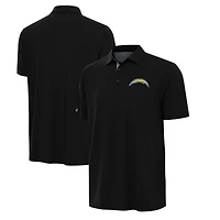 Men's Antigua Black/Gray Los Angeles Chargers Era Polo