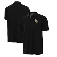 Men's Antigua Black/Gray Minnesota Vikings Era Polo