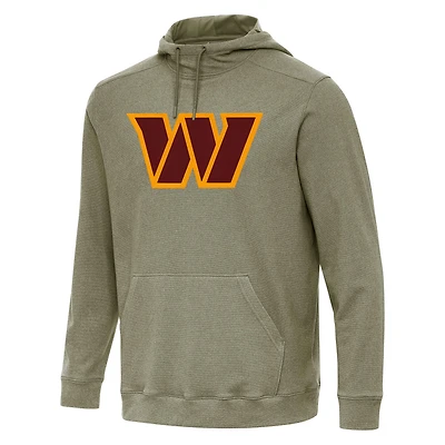 Men's Antigua Olive Washington Commanders Cloud Pullover Hoodie