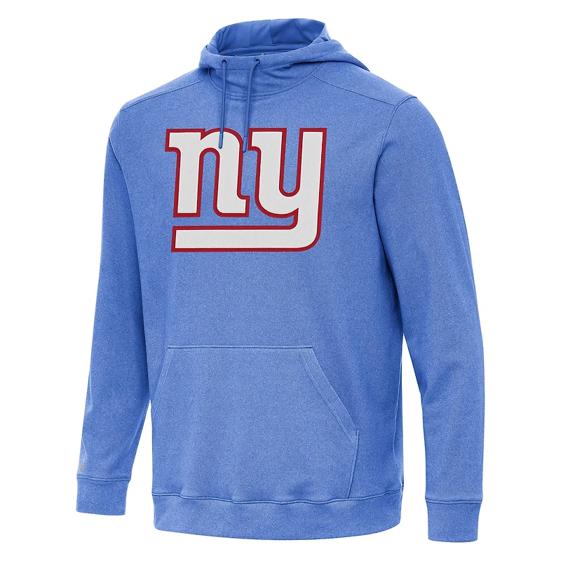 Men's Antigua Heather Royal New York Giants Cloud Pullover Hoodie
