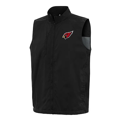 Men's Antigua Black Arizona Cardinals Brisk Full-Zip Vest