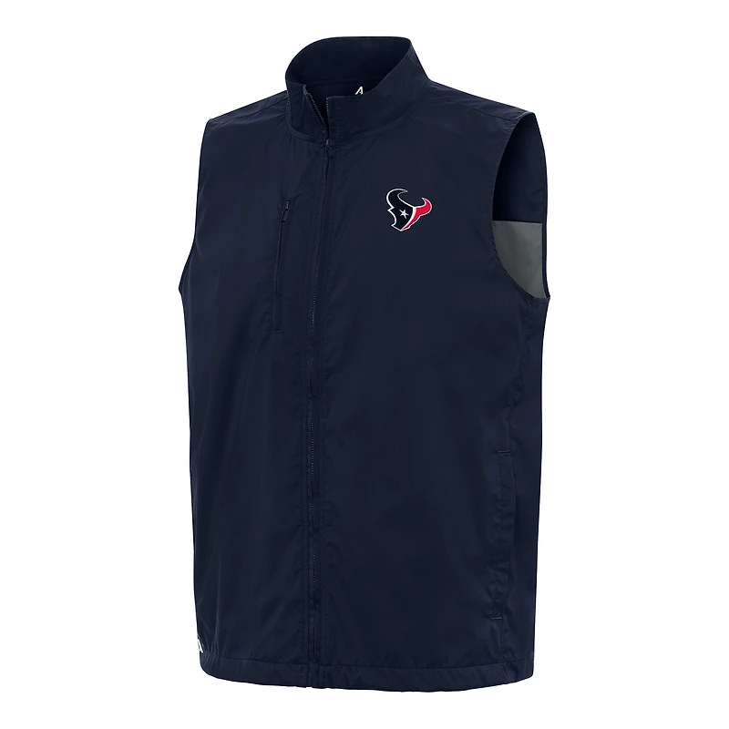 Men's Antigua Navy Houston Texans Brisk Full-Zip Vest