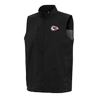Men's Antigua Black Kansas City Chiefs Brisk Full-Zip Vest
