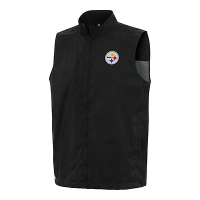 Men's Antigua Pittsburgh Steelers Brisk Full-Zip Vest