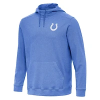 Men's Antigua Heather Royal Indianapolis Colts Cloud Pullover Hoodie