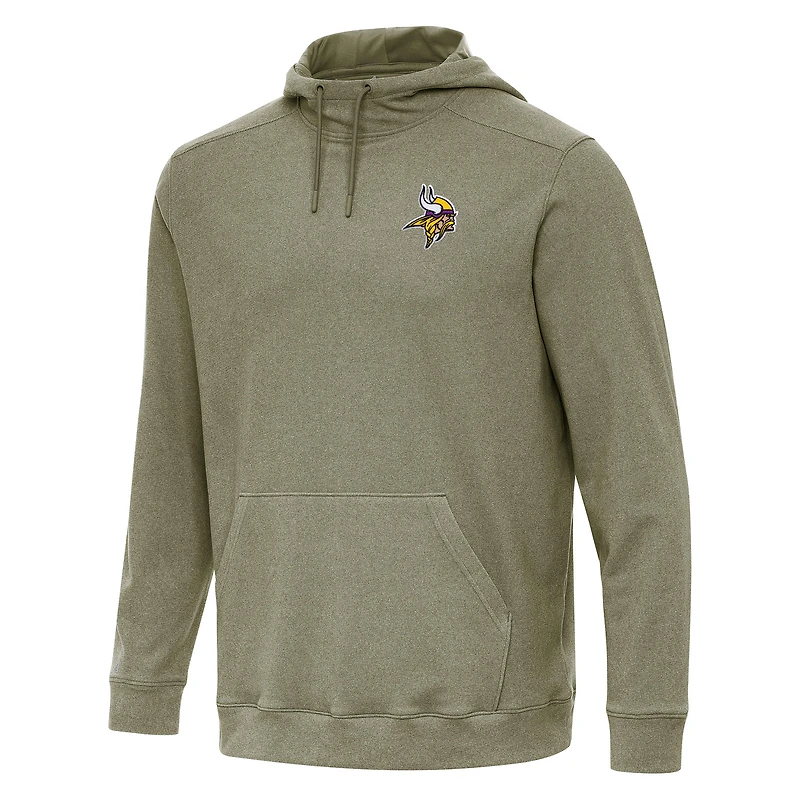 Men's Antigua Olive Minnesota Vikings Cloud Pullover Hoodie