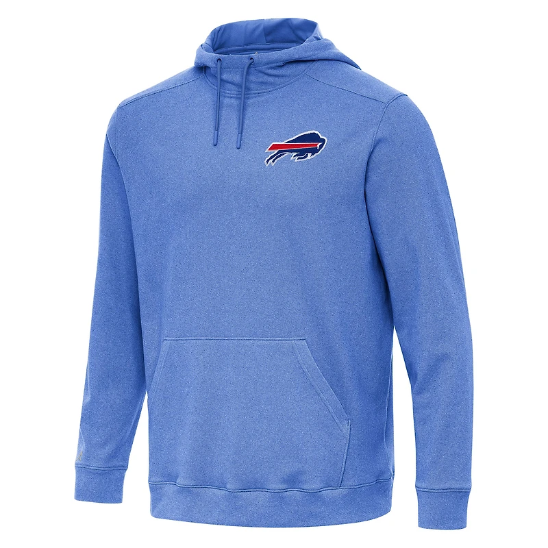 Men's Antigua Heather Royal Buffalo Bills Cloud Pullover Hoodie
