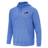 Men's Antigua Heather Royal Buffalo Bills Cloud Pullover Hoodie