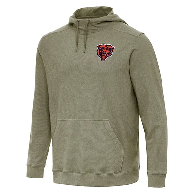Men's Antigua Olive Chicago Bears Cloud Pullover Hoodie