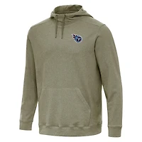 Men's Antigua Olive Tennessee Titans Cloud Pullover Hoodie