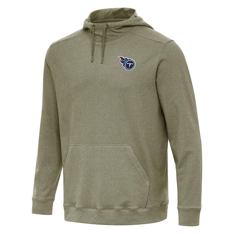 Men's Antigua Olive Tennessee Titans Cloud Pullover Hoodie