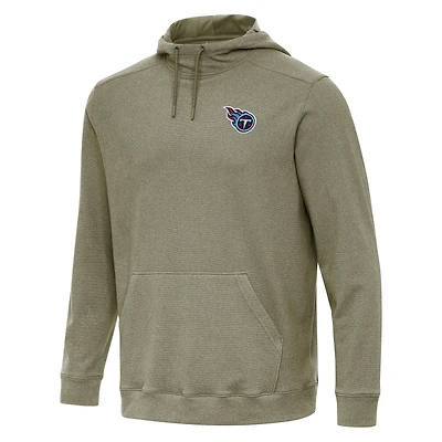 Men's Antigua Olive Tennessee Titans Cloud Pullover Hoodie