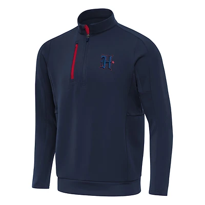 Men's Antigua Navy Houston Texans Generation Quarter-Zip Pullover Top