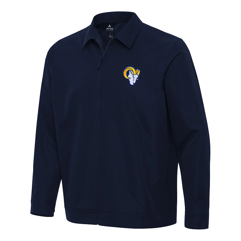 Men's Antigua Navy Los Angeles Rams Pivot Full-Zip Jacket