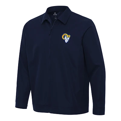 Men's Antigua Navy Los Angeles Rams Pivot Full-Zip Jacket