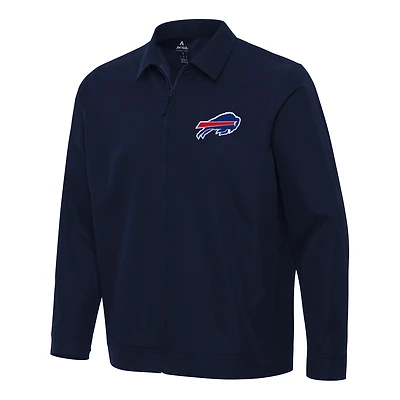 Men's Antigua Navy Buffalo Bills Pivot Full-Zip Jacket