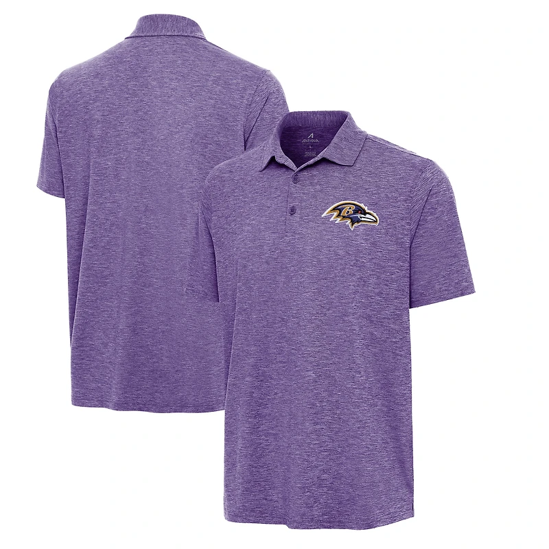 Men's Antigua Heather Purple Baltimore Ravens Par 3 Polo