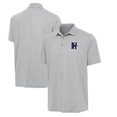 Men's Antigua Heather Gray Houston Texans Par 3 Polo