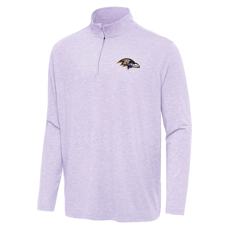 Men's Antigua Lavender Baltimore Ravens Hunk Quarter-Zip Jacket