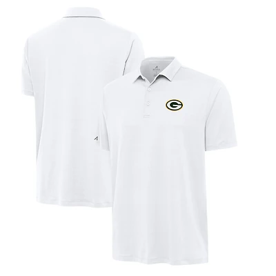 Men's Antigua  White Green Bay Packers Reprocess Polo