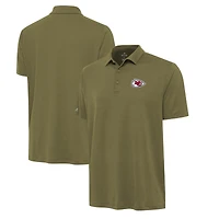 Men's Antigua  Olive Kansas City Chiefs Reprocess Polo